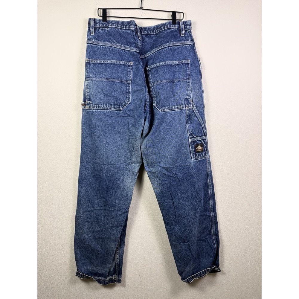 Vintage 90's PNB Nation Denim‎ Baggy Carpenter Pants Men Waist 36 Navy Blue